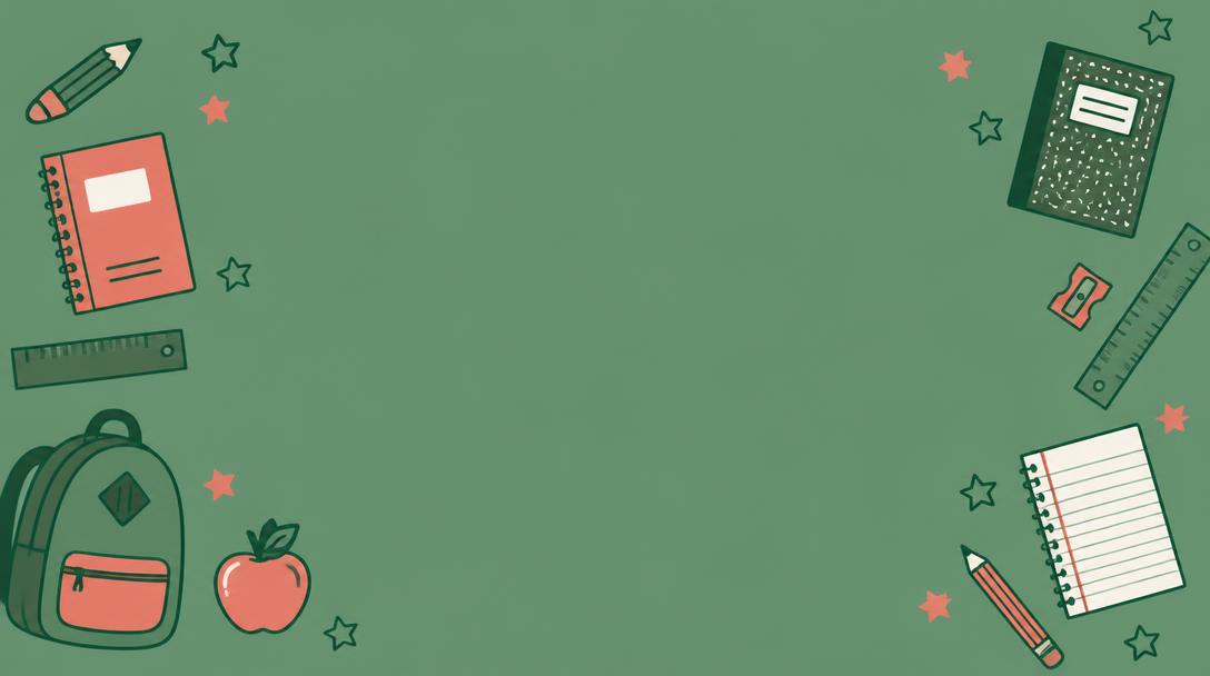 Back to school themed green reward card